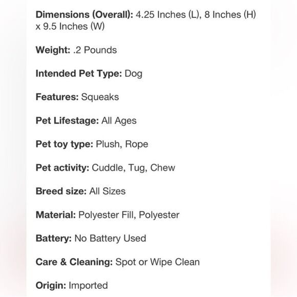 BARK 4.25” Classic Fuzzy Squeaky White Brown Gold Farm Rooster Plush Dog Toy - Picture 10 of 11